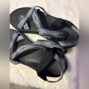 Stylish Black and Blue Women's Sandals measure for sze